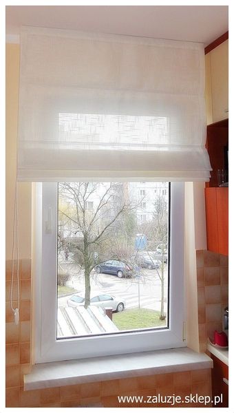 Biała roleta kuchenna (montaż Sosnowiec)