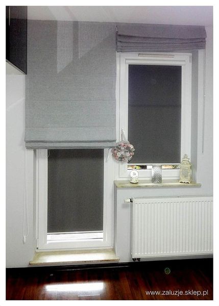 Rolety rzymskie + rolety okienne zaciemniające 