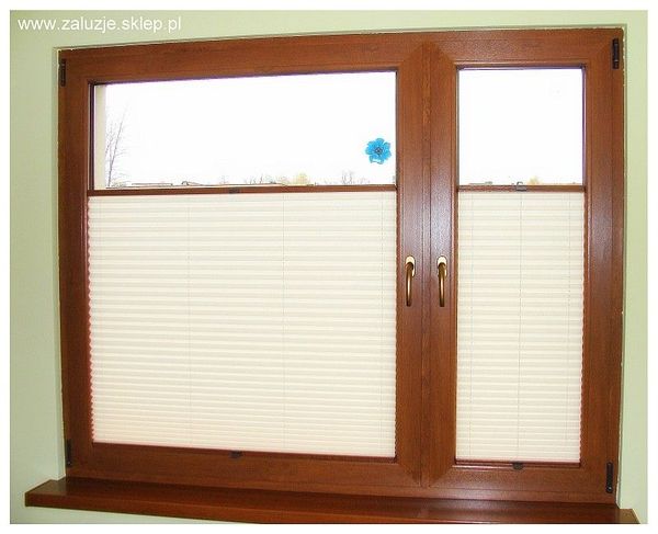 Plisy okienne do okien drewnopodobnych 