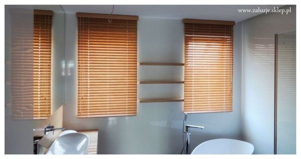 Żaluzje drewniane okienne