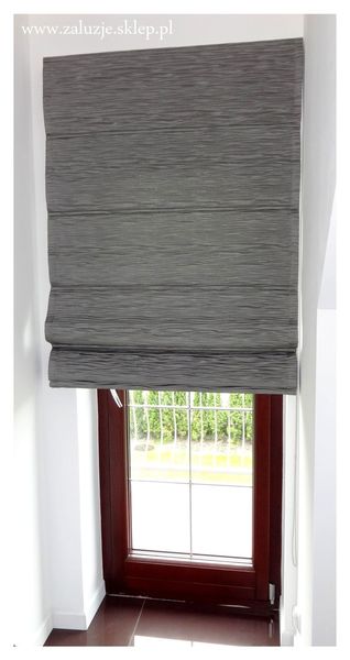 Szara roleta rzymska z montażem Sosnowiec