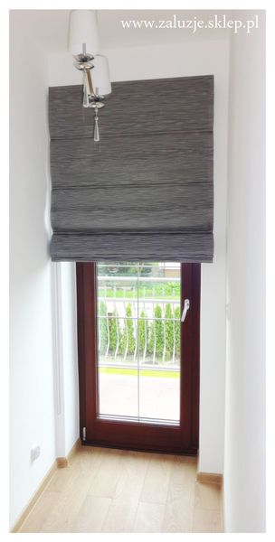 Roleta rzymska w kolorze szarym