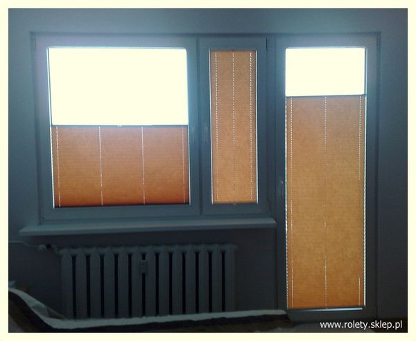 Plisy okienne materialowe 