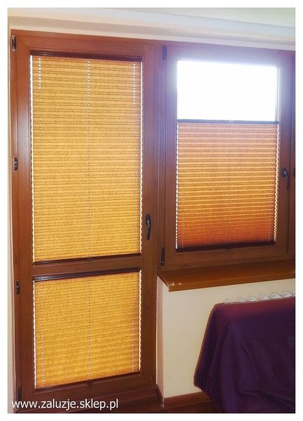 Plisy okienne materiałowe