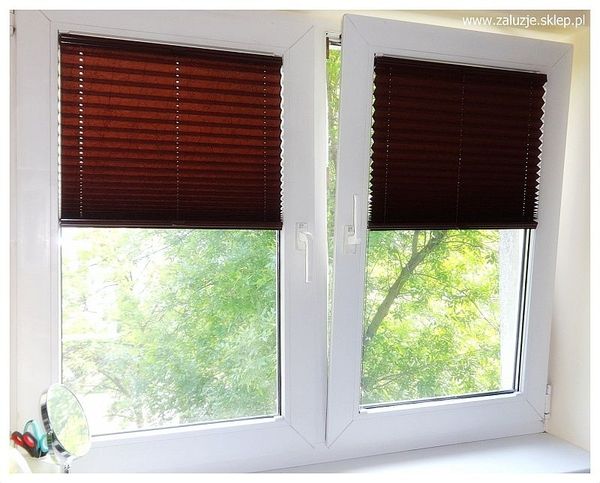 Plisy okienne ciemne