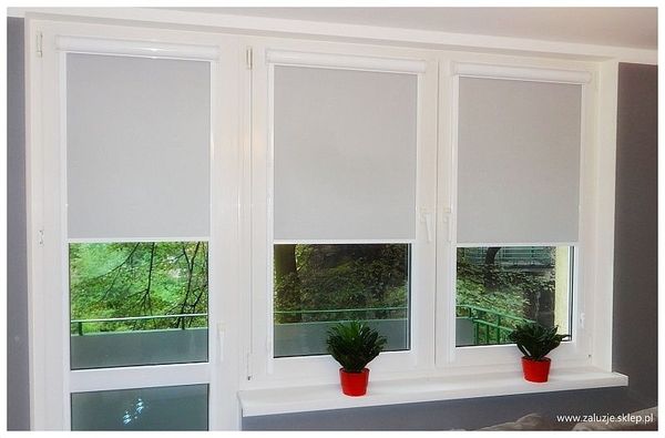 Szare rolety do salonu