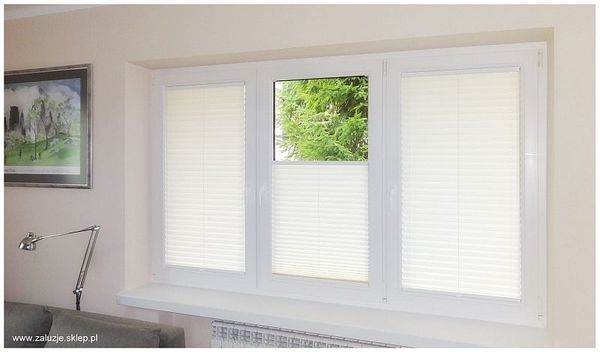 Plisy okienne do salonu