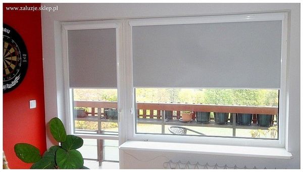 szare rolety do salonu
