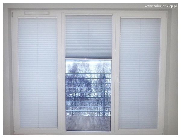 Plisy okienne na okno balkonowe