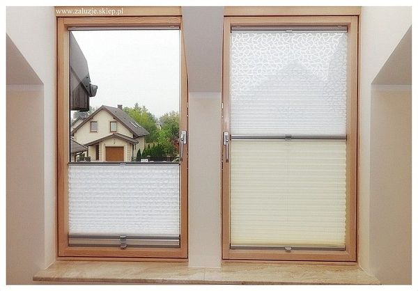 Dwuczęściowe plisy na okno