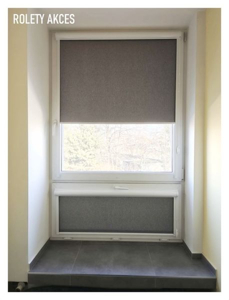 Szare rolety w kasecie z prowadnicami – styl i funkcjonalność